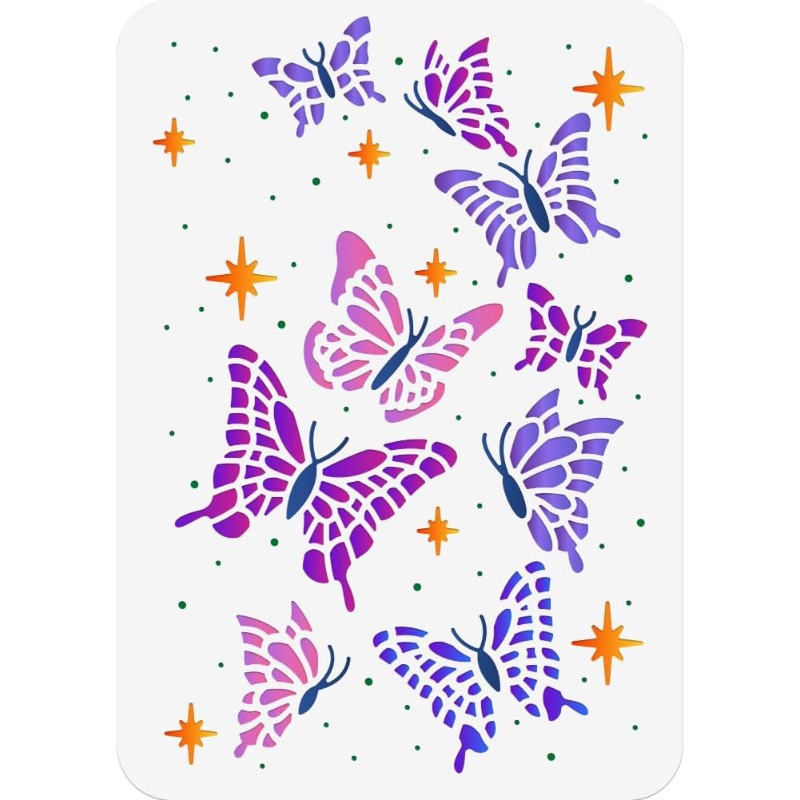 Art Craft Template - Butterfly Painting Stencil 11.69x8.27 Inch Reusable