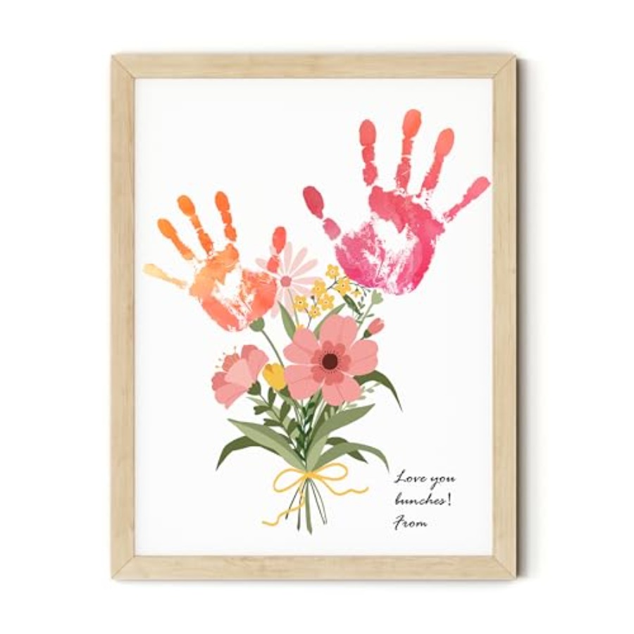 Unique Art Craft - Flower Bouquet Handprint Art Craft DIY