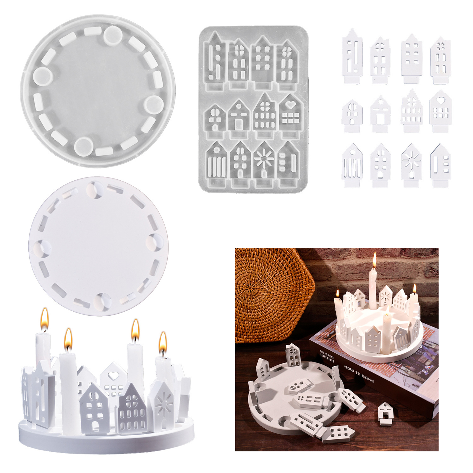 Art Craft Rabbit - Hollow House Rabbit Candle Holder Silicone
