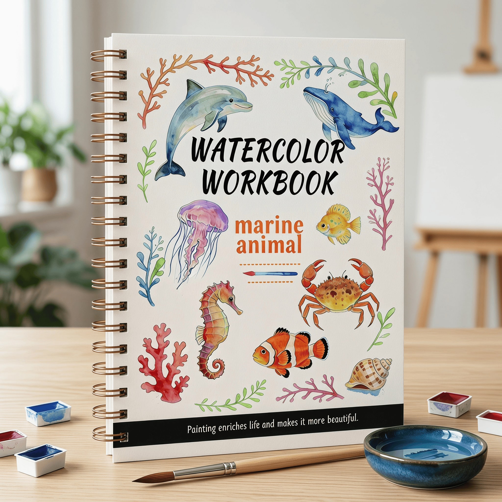 Art Craft Jellyfish - Marine Animal Collection Watercolor Painting Kit