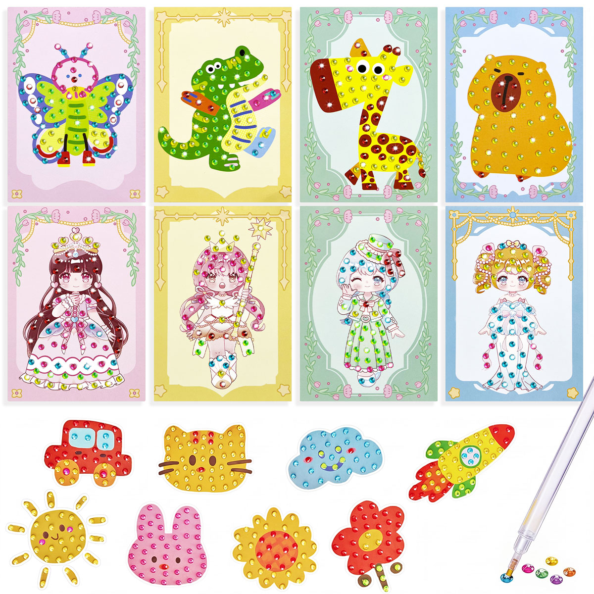 Art Craft Number - 16 Pcs Gem Kit DIY Arts