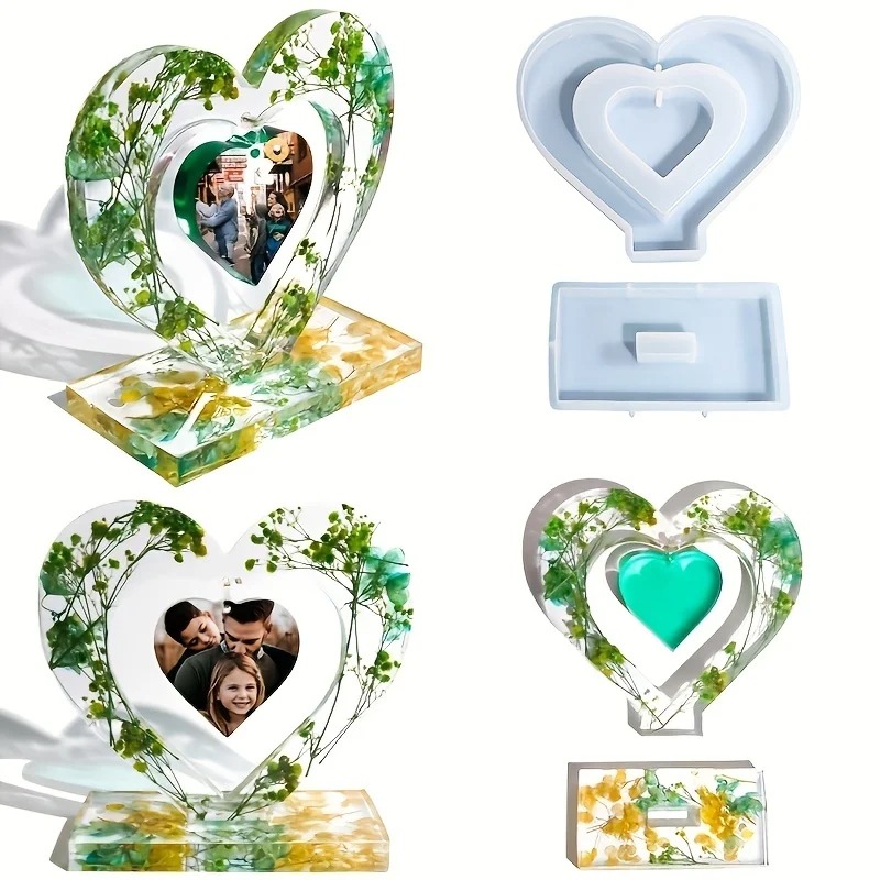 Art Craft Website - Heart Resin Molds, 2 Pieces Love