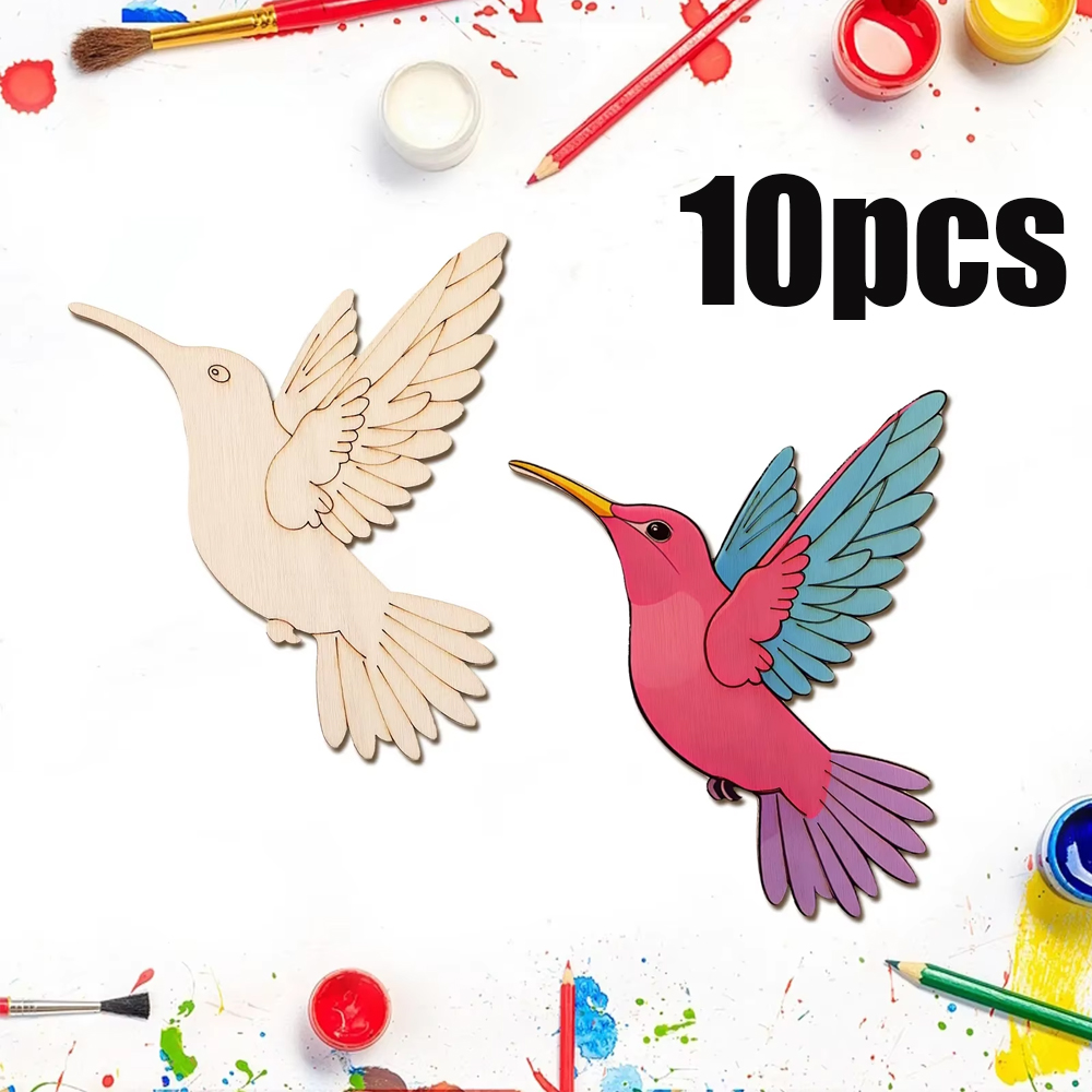Art & Craft Of Problem Solving - 10pcs Unfinished Wood Animal Bird Cutouts,Wooden