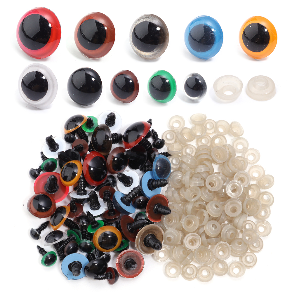 Art Craft Accessories - 50set 8-20mm Plush Toys Black Plastic