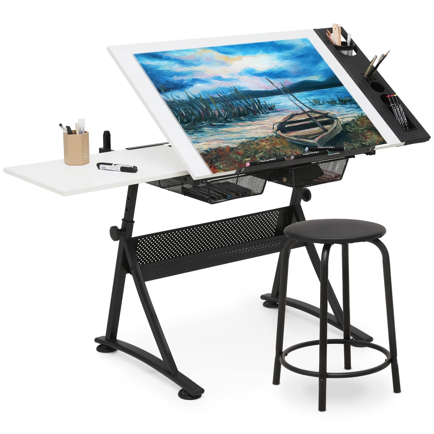 Art & Craft Of Problem Solving - Art Deco Drafting Table, Height-Adjustable, Tiltable
