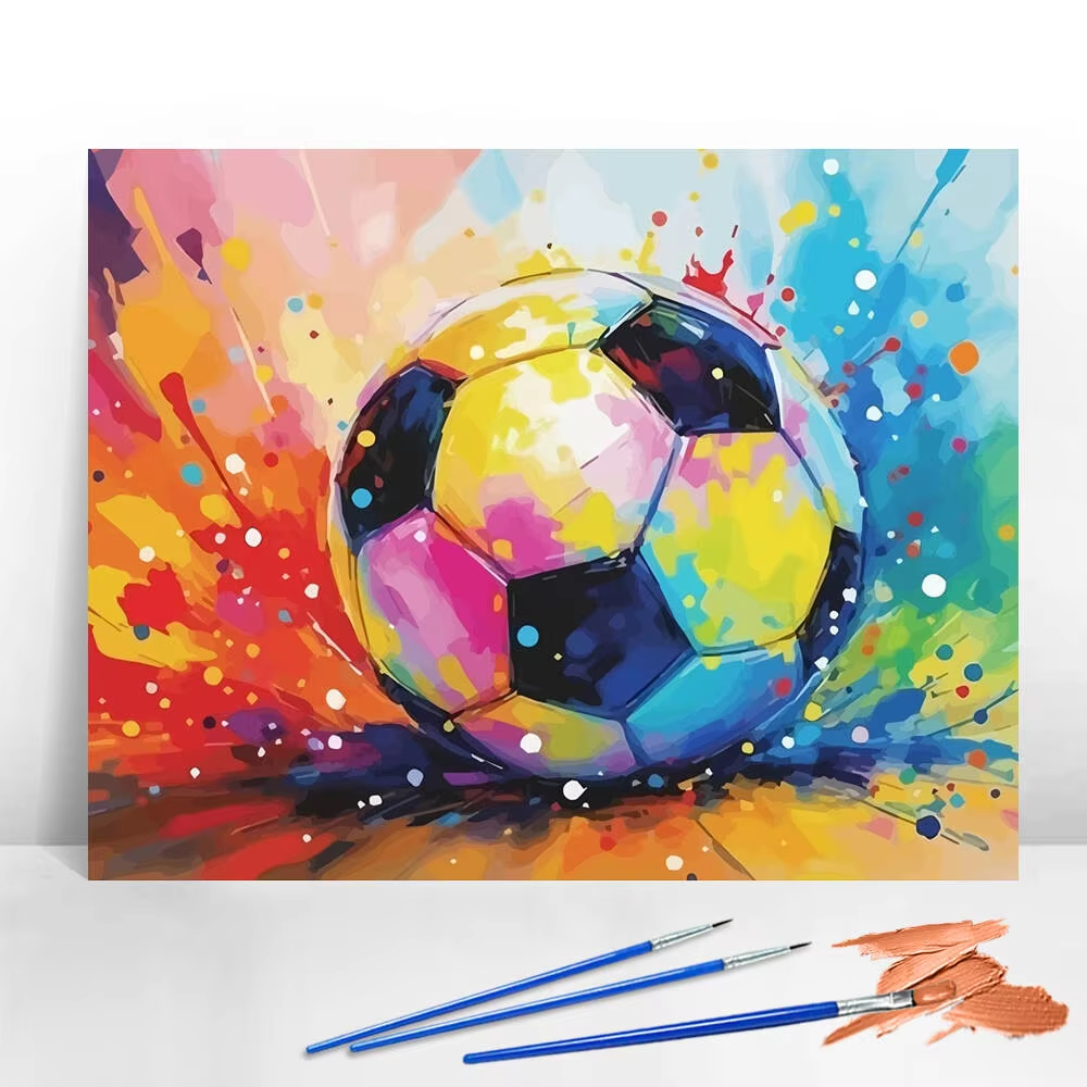 Art Craft Number - DIY Digital Oil Painting Soccer Paint
