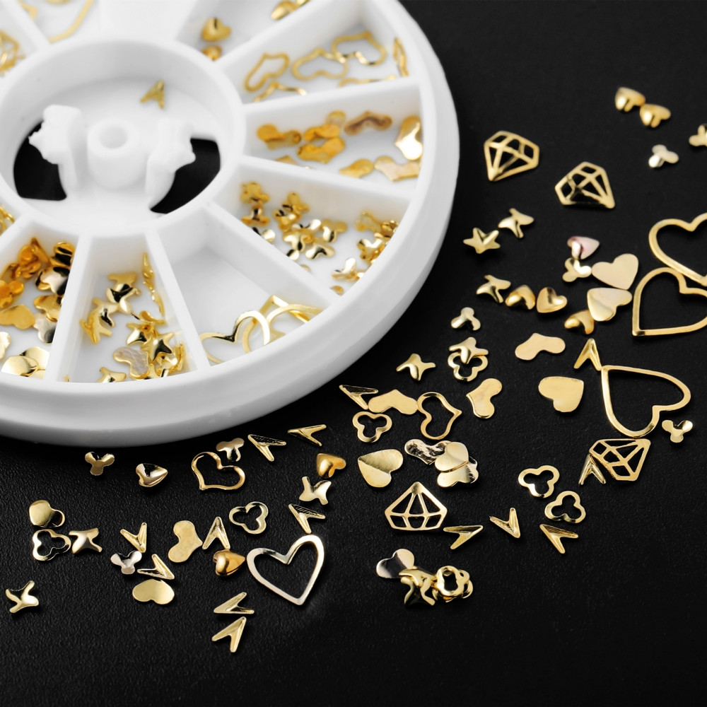 The Art And Craft Of Jewelry - 1Box Gold Nail Art Glitter Metal