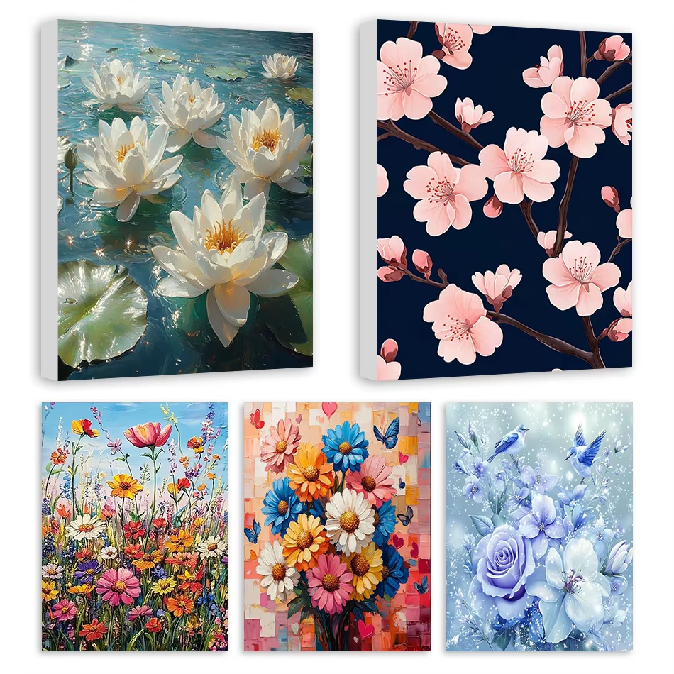 Art Craft Number - Oil Painting By Numbers Flower Art
