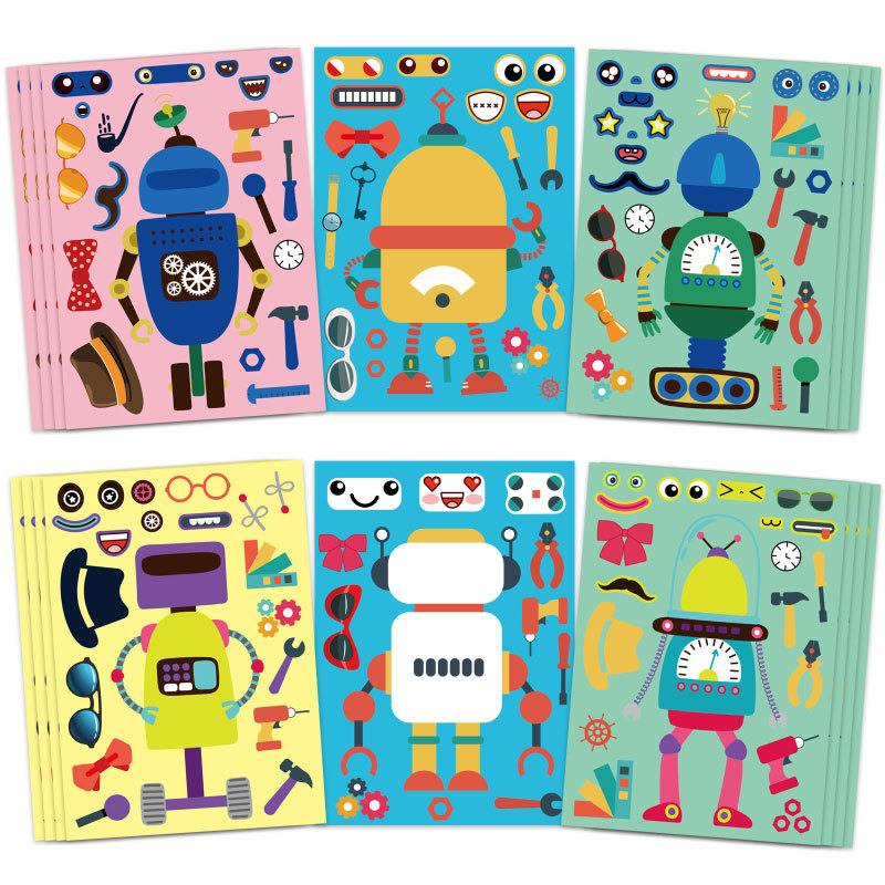 Assemble Robot Stickers For Ki - Art Craft Toddler recensione e prezzo