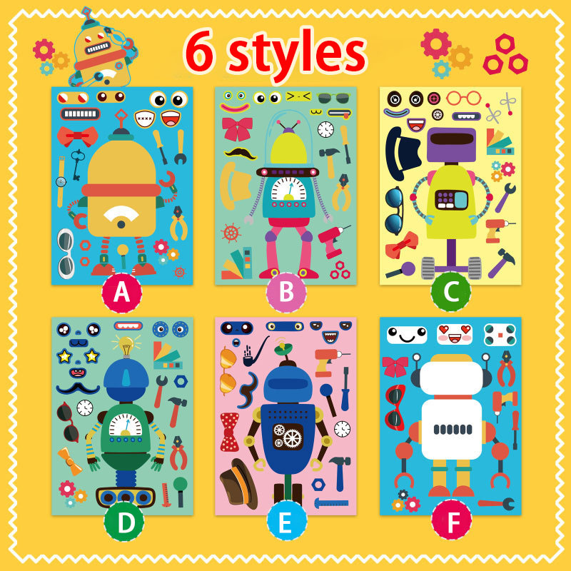 Assemble Robot Stickers For Ki - Art Craft Toddler recensione e prezzo
