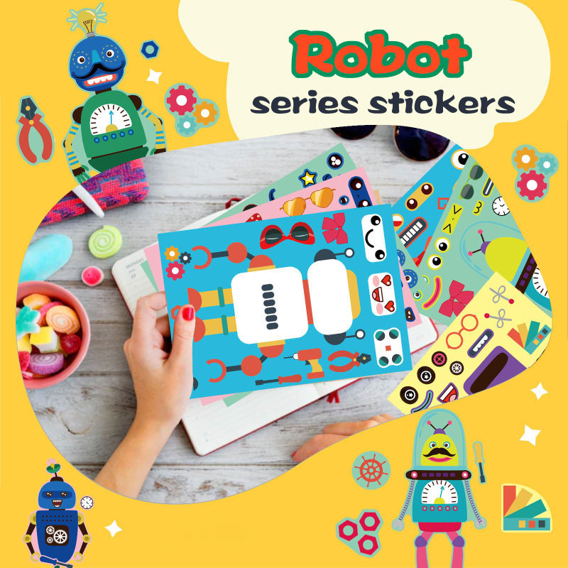 Assemble Robot Stickers For Ki - Art Craft Toddler recensione e prezzo