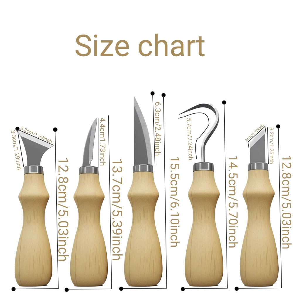 5Pcs Wood Carving Tools Set,Cu - Art Craft Wood recensione e prezzo