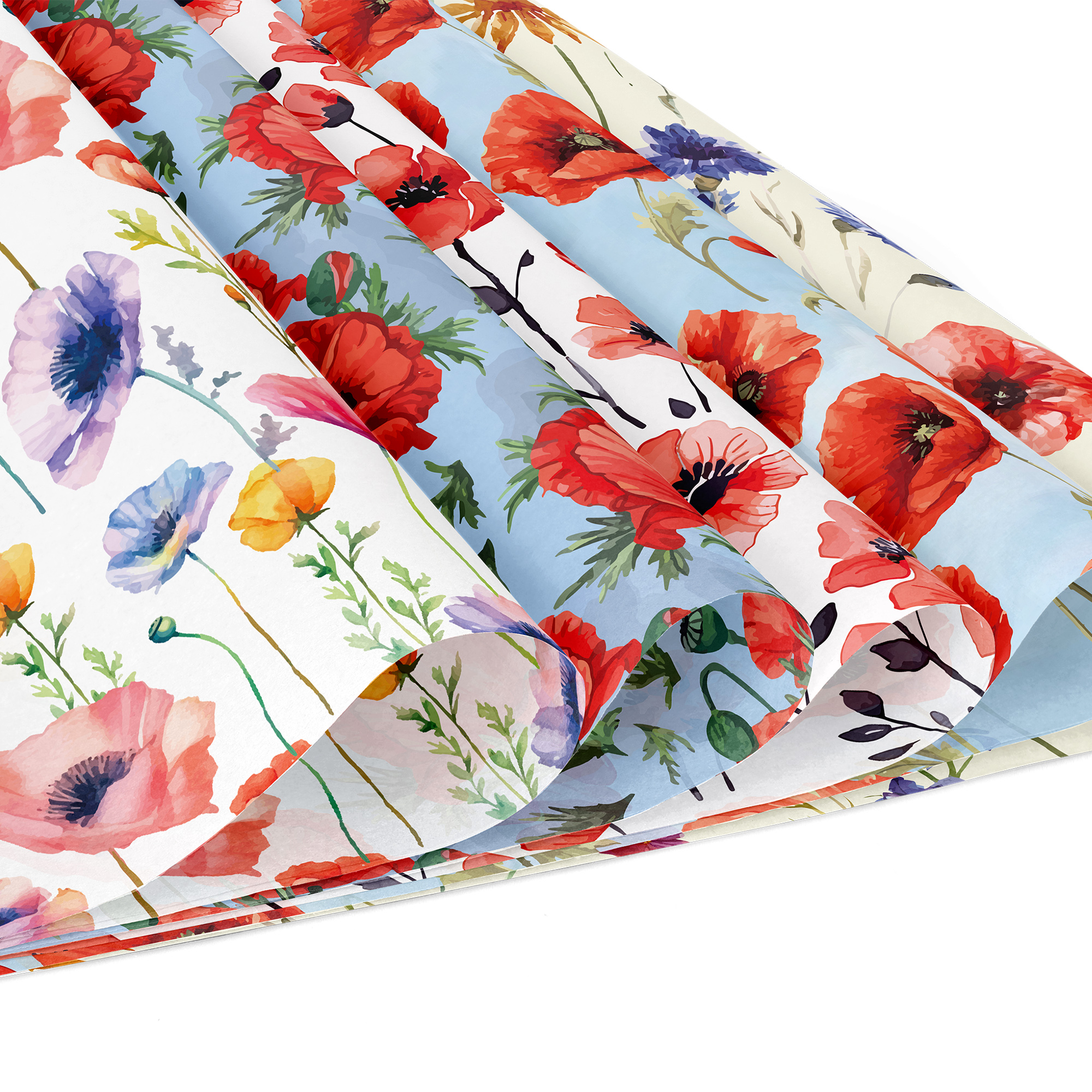 24pcs 30*30cm Poppy Red Flower - Art Craft Background recensione e prezzo