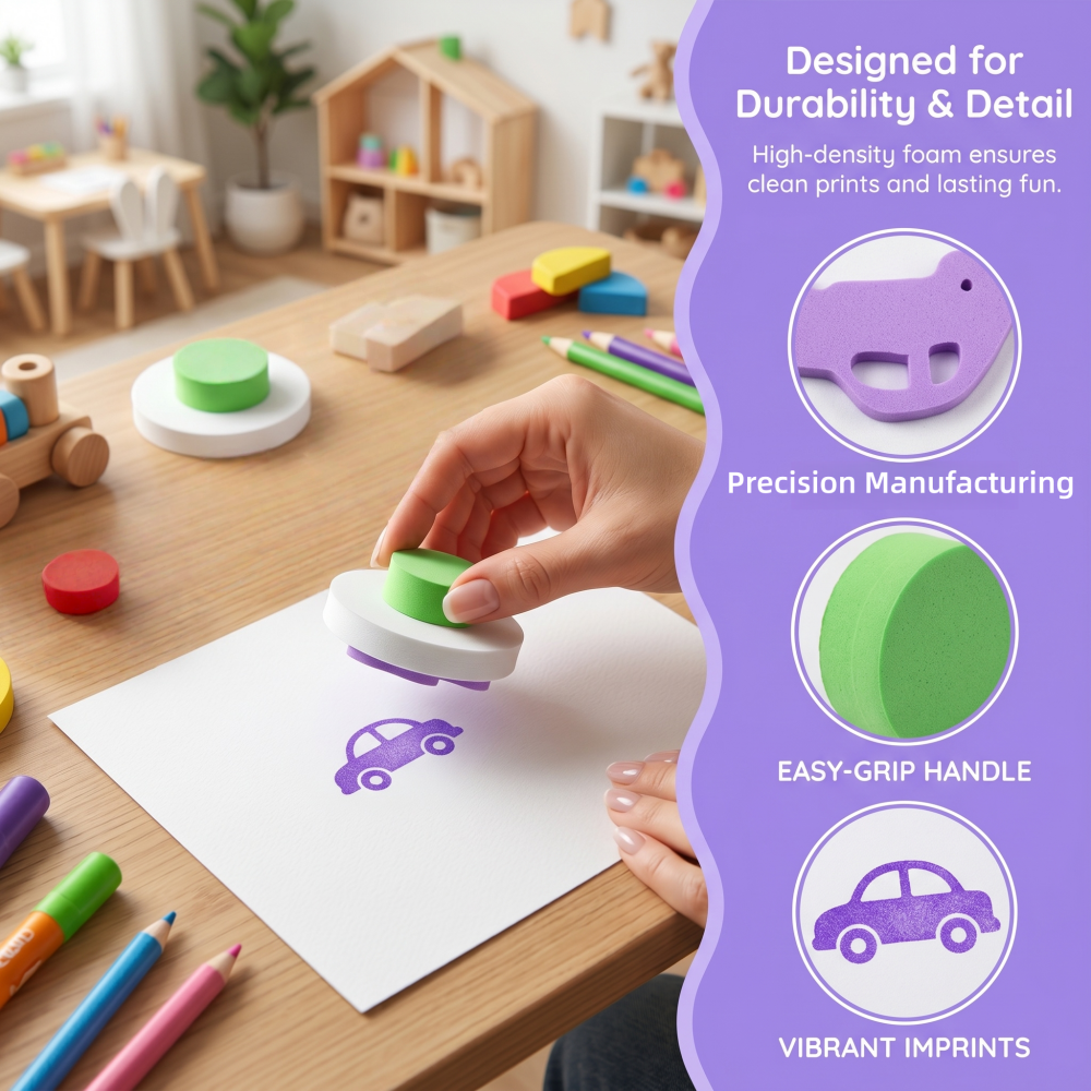 6Pcs EVA Vehicle Foam Stamps,  - Art Craft Education recensione e prezzo