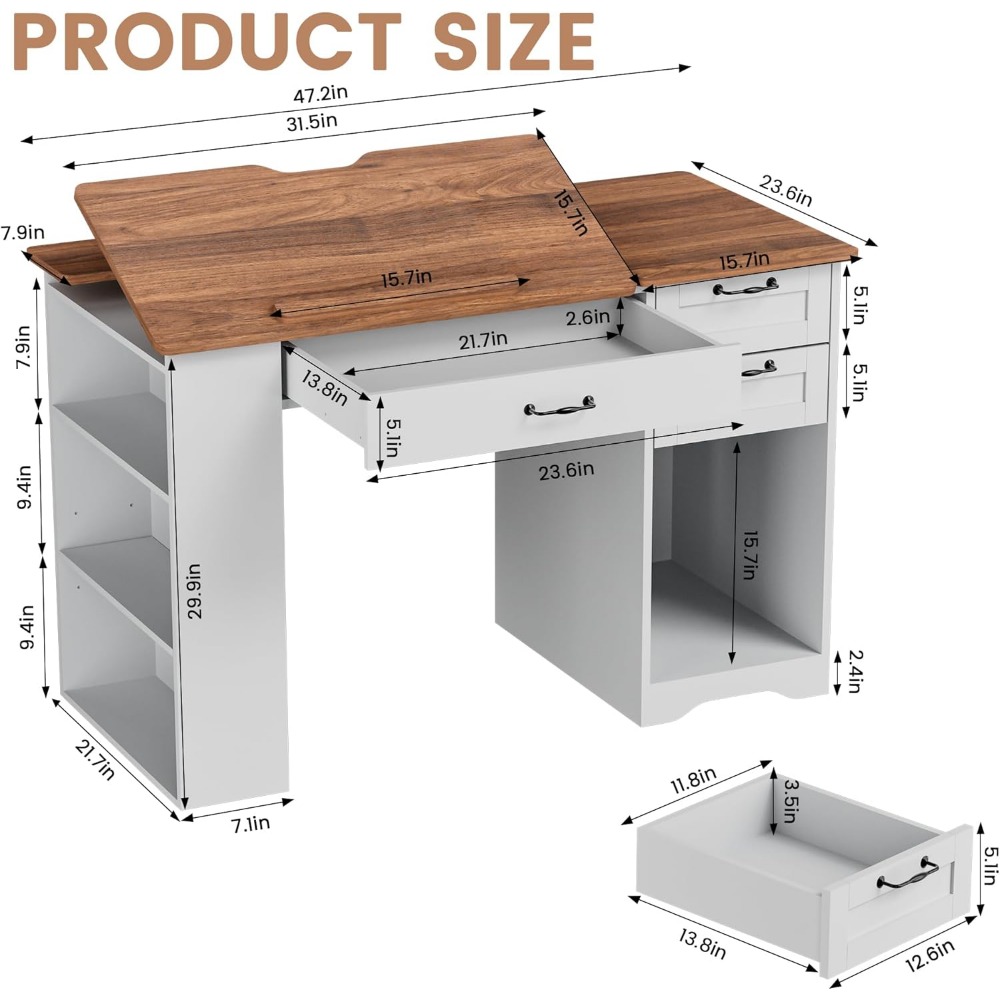 Adjustable Art Table with Stor - Art Craft Wood recensione e prezzo