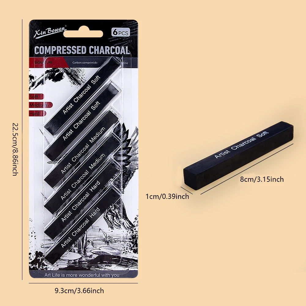 6pcs Sketch Charcoal Bars Set  - Sketching Charcoal Set recensione e prezzo