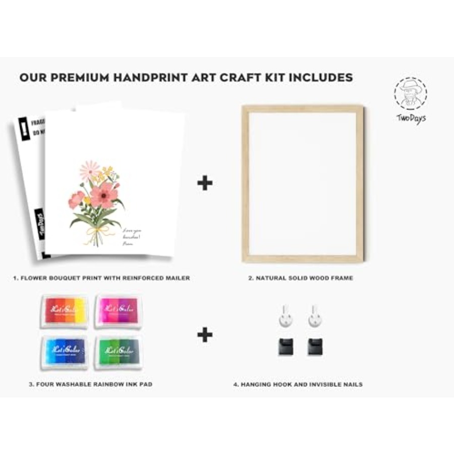 Flower Bouquet Handprint Art C - Unique Art Craft recensione e prezzo