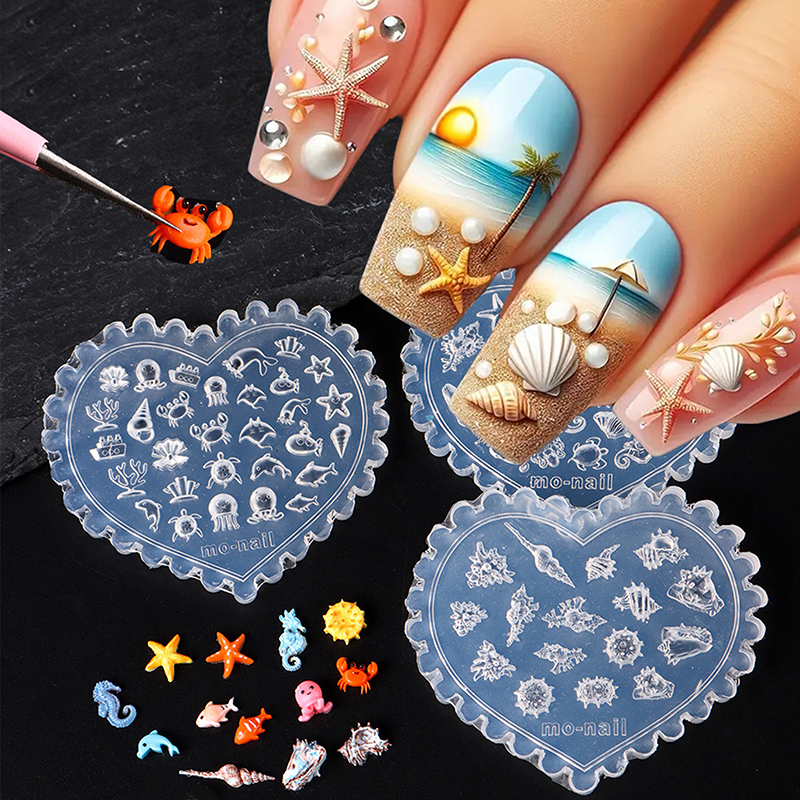 1 Piec 3D Silicone Nail Carvin - Art Craft Jellyfish recensione e prezzo