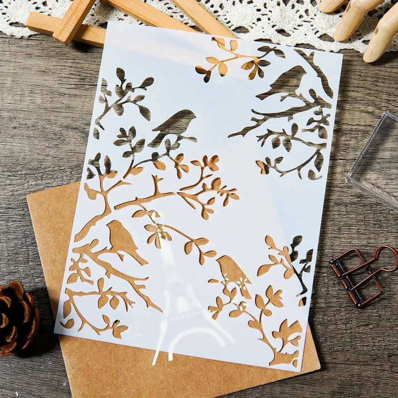 1pcs DIY Bird Branch Stencil f - Art Craft Template recensione e prezzo