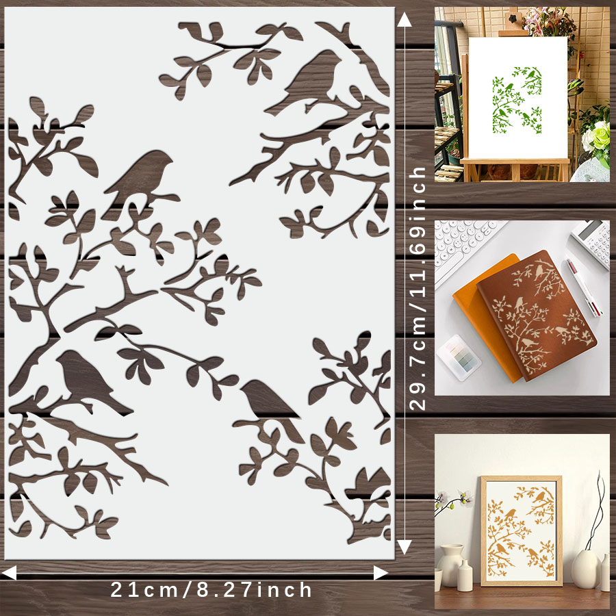 1pcs DIY Bird Branch Stencil f - Art Craft Template recensione e prezzo