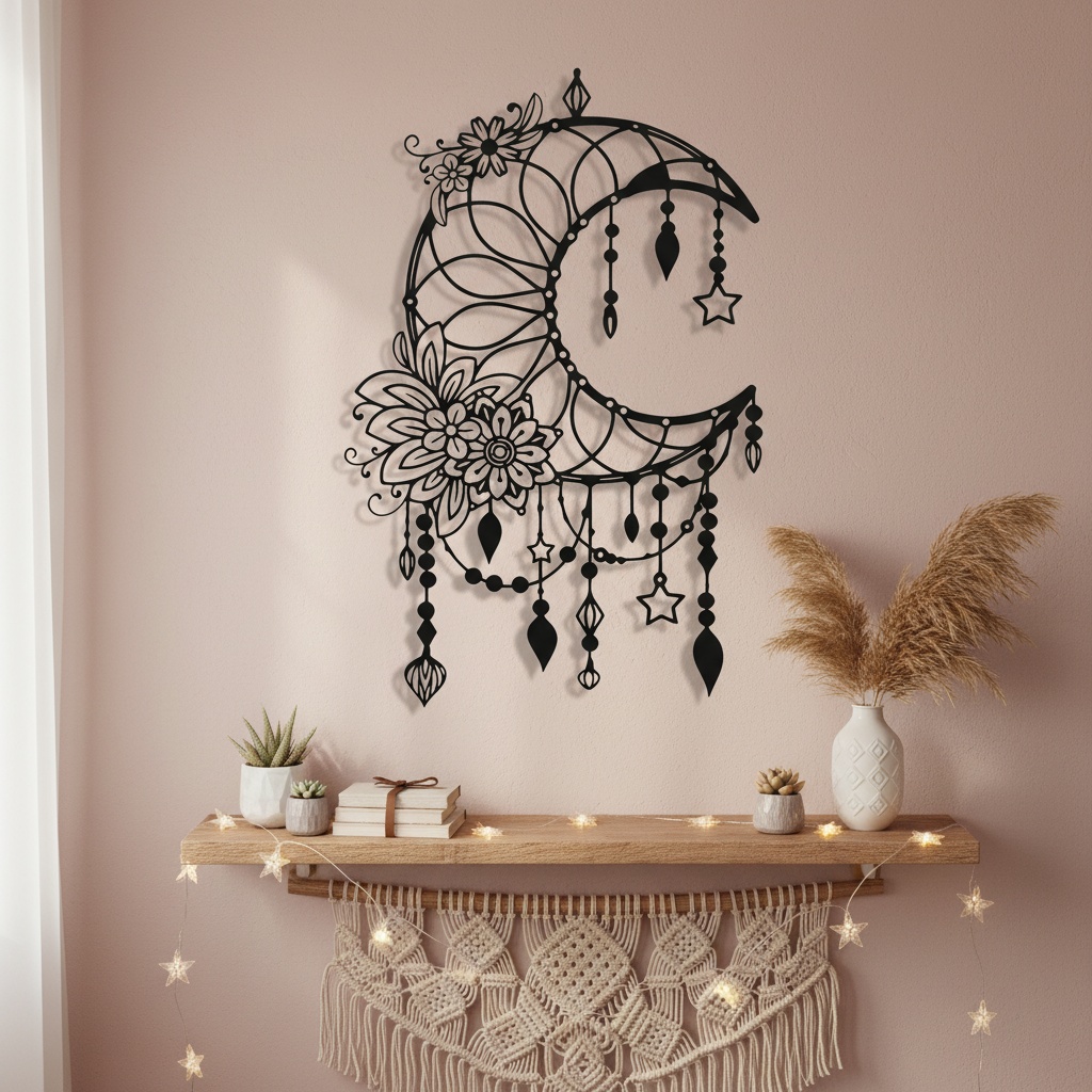 Elegant Gothic Crescent and Fl - Art Craft Cafe recensione e prezzo