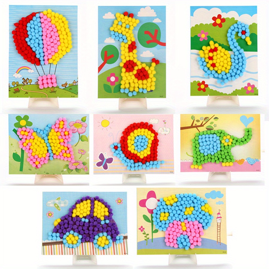2pcs 16x21cm Colorful Pom-Pom  - Unique Art Craft recensione e prezzo