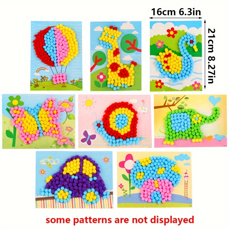 2pcs 16x21cm Colorful Pom-Pom  - Unique Art Craft recensione e prezzo