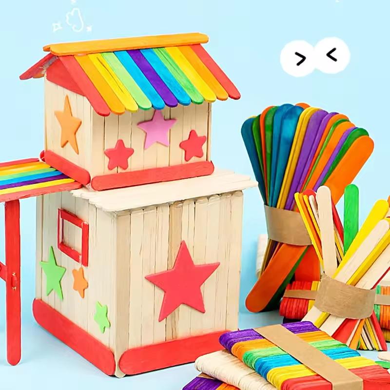 Bulk Colorful Wooden Ice Cream - Art Craft Wood recensione e prezzo