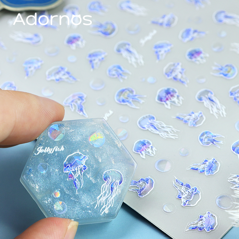 1Sheet Jellyfish Resin Sticker - Art Craft Jellyfish recensione e prezzo
