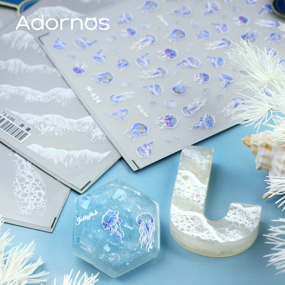 1Sheet Jellyfish Resin Sticker - Art Craft Jellyfish recensione e prezzo