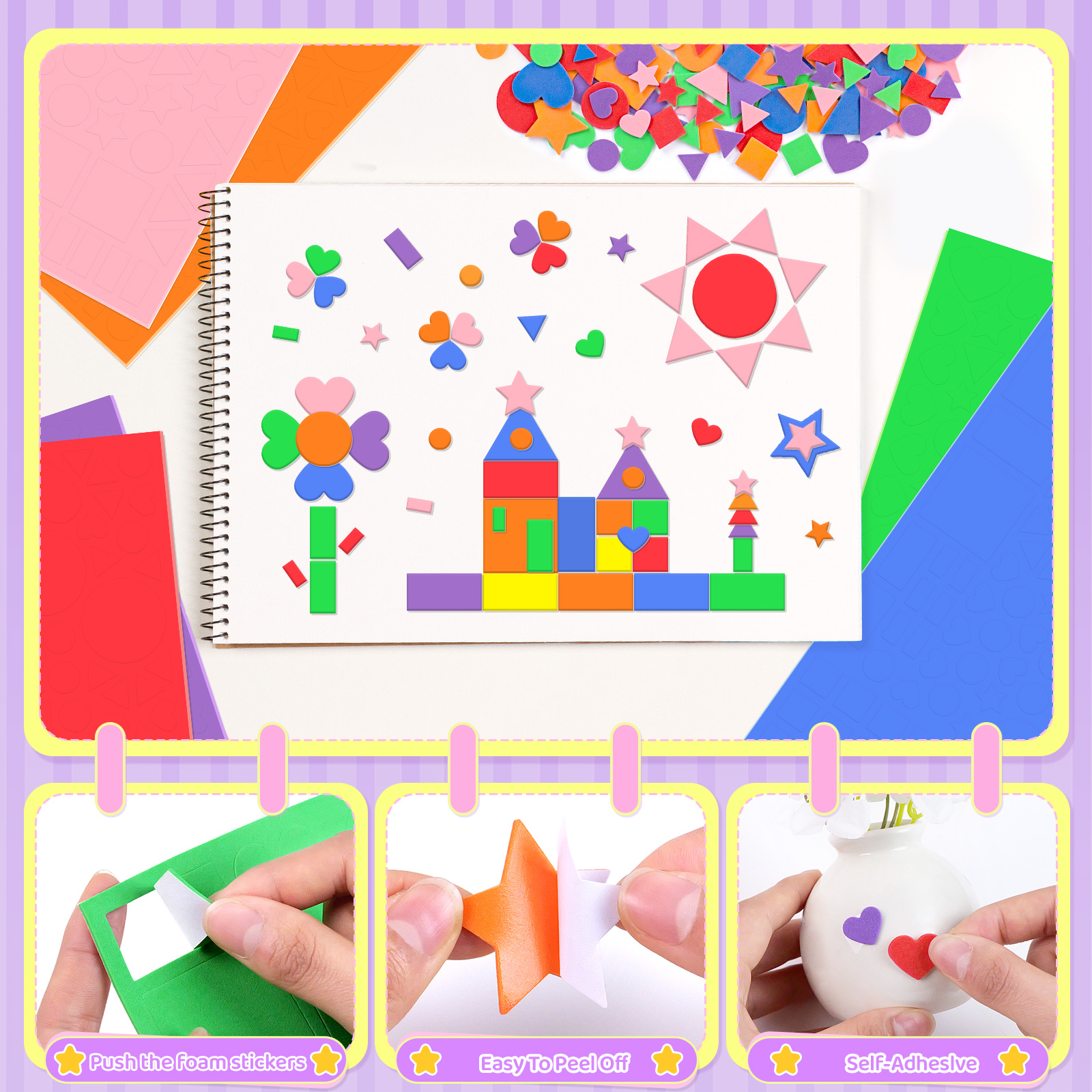 6/12/24 Sheets Non-Toxic EVA F - Art Craft Toddler recensione e prezzo