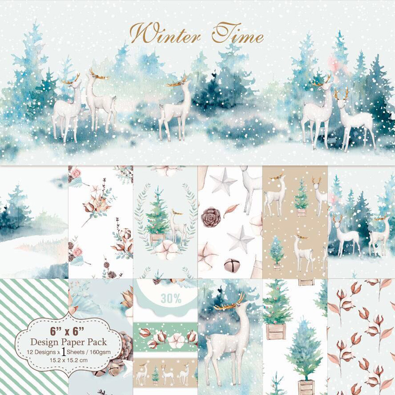KLJUYP 24 Sheets Winter Time S - Art Craft Background recensione e prezzo