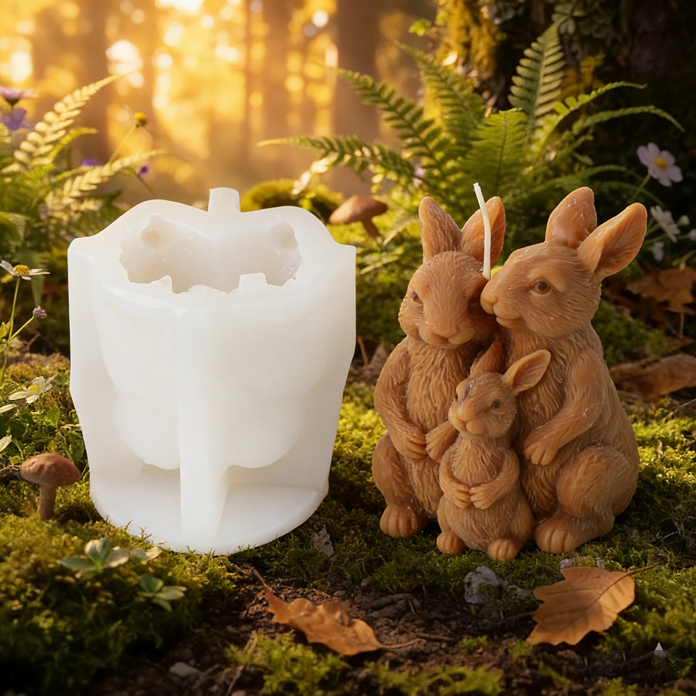 Bunny Family Silicone Candle M - Art Craft Rabbit recensione e prezzo