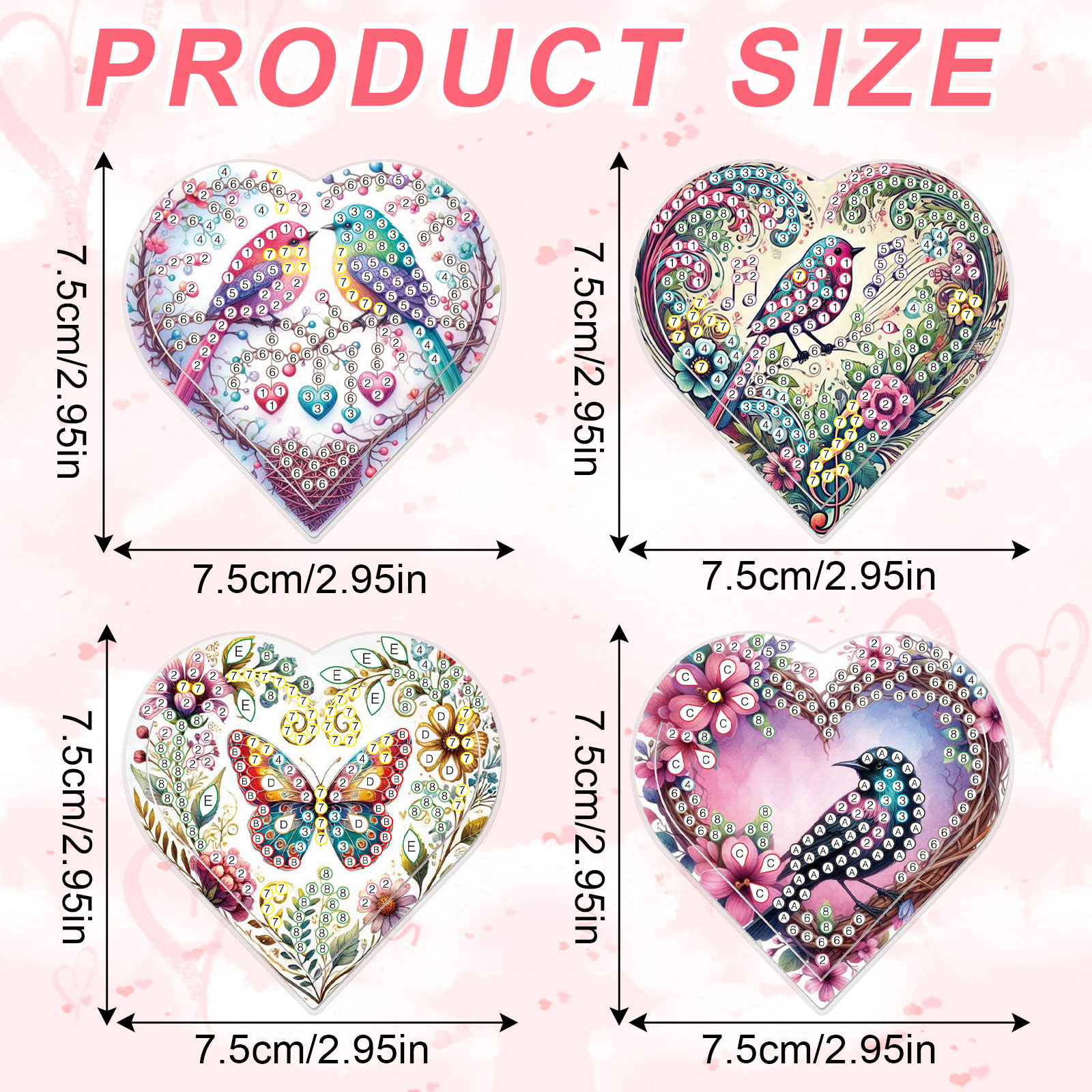 4PCS Diamond Painting Heart Sh - Art Craft Kits recensione e prezzo