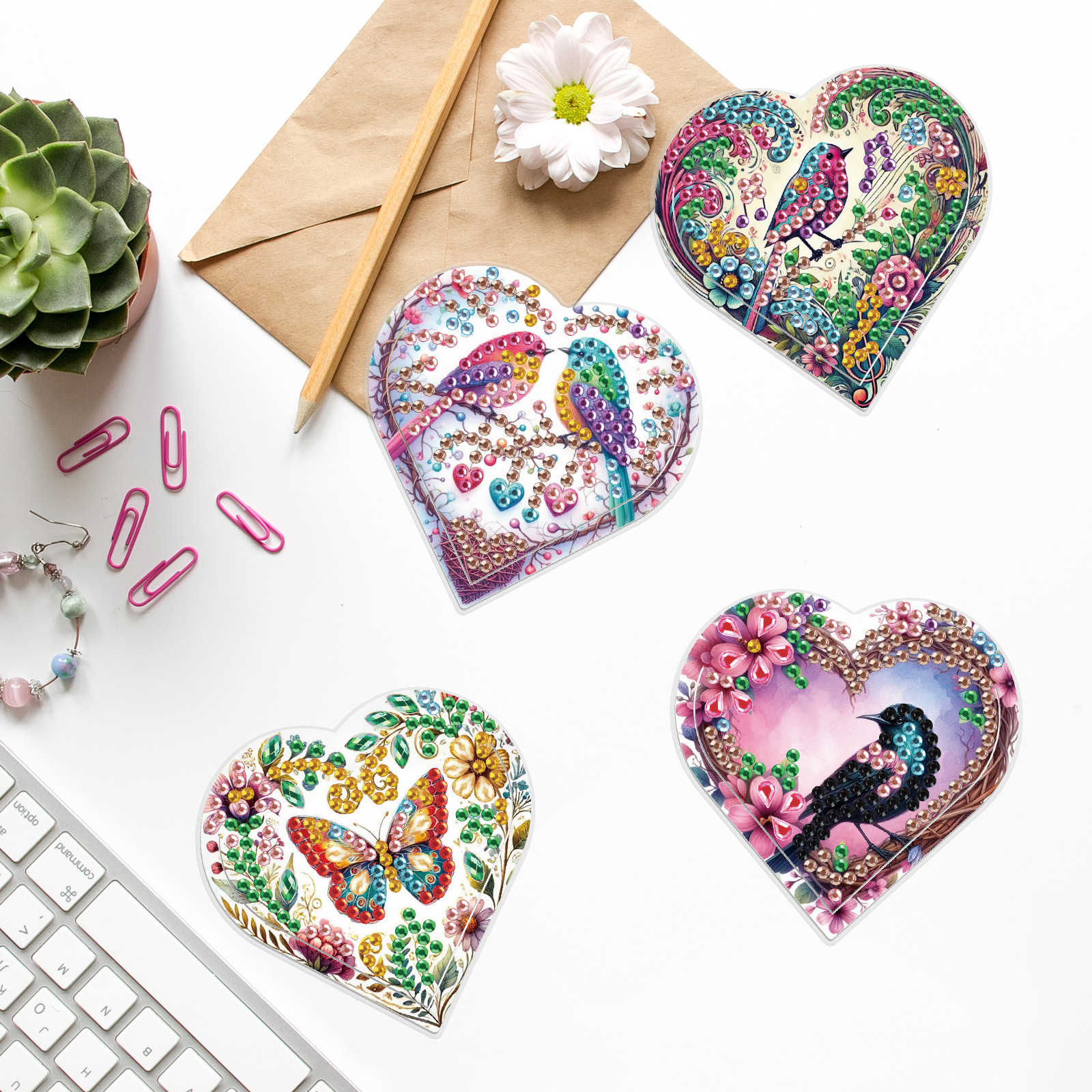 4PCS Diamond Painting Heart Sh - Art Craft Kits recensione e prezzo