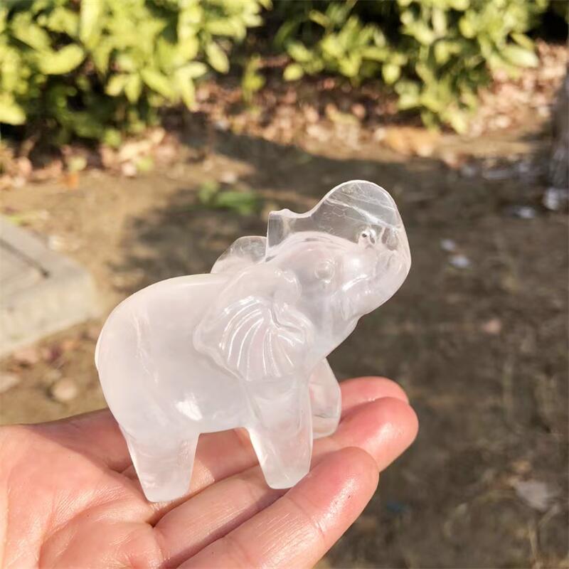 Natural Clear Quartz Elephant  - Art Craft Elephant recensione e prezzo