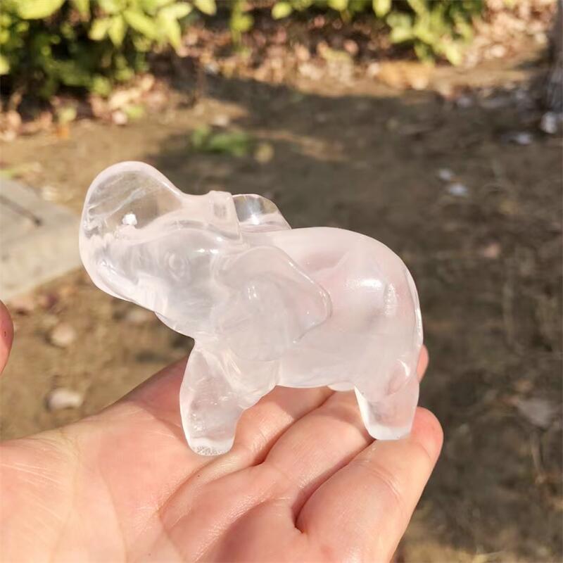 Natural Clear Quartz Elephant  - Art Craft Elephant recensione e prezzo