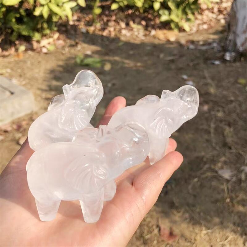 Natural Clear Quartz Elephant  - Art Craft Elephant recensione e prezzo