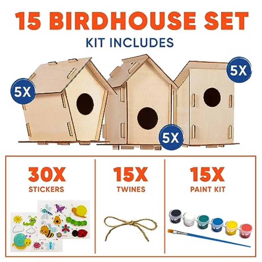 Kit - Unfinished Wood Bird Hou - Art Craft Wood recensione e prezzo