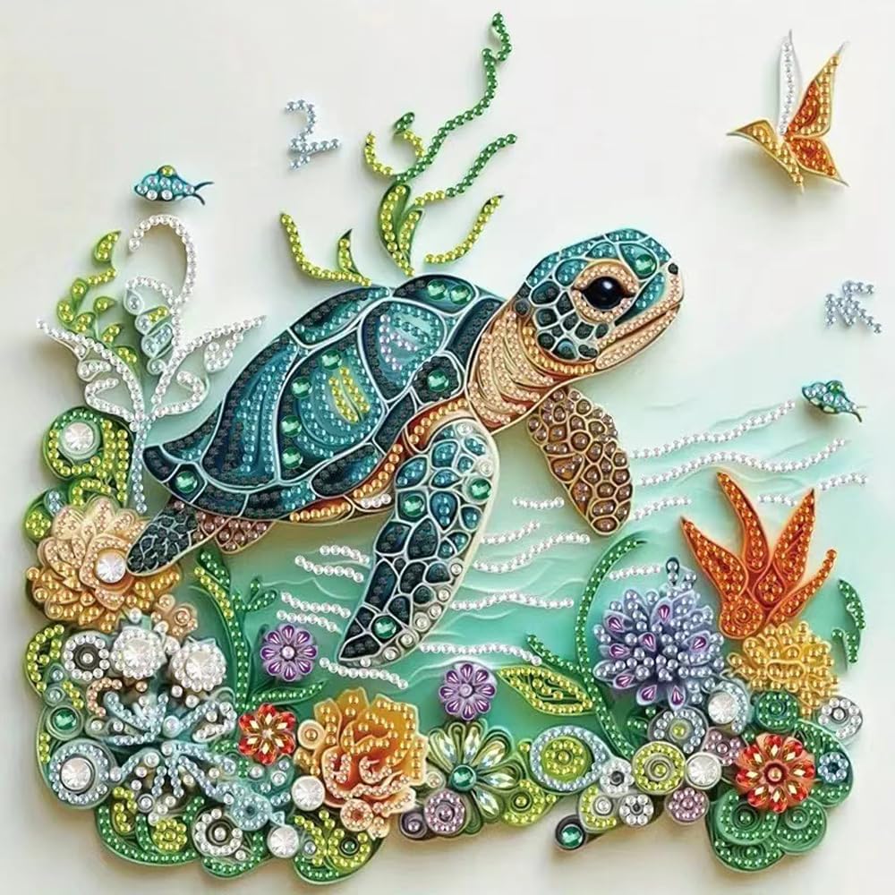 Sea Turtle Animal Diamond Pain - Art Craft For Adults recensione e prezzo