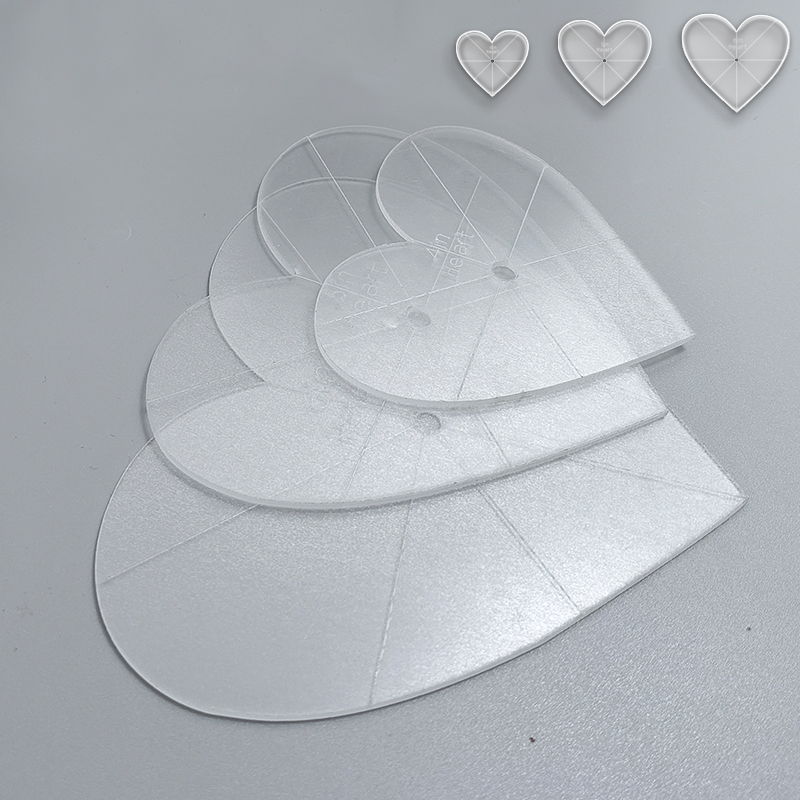 3pcs Heart-Shaped Acrylic Quil - Art Craft Template recensione e prezzo