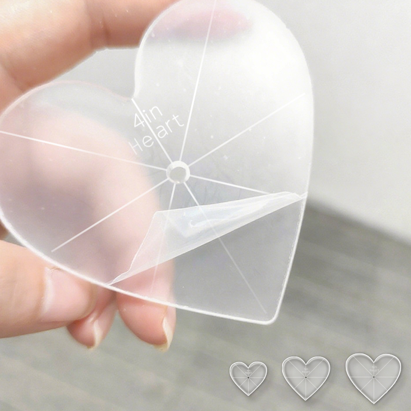 3pcs Heart-Shaped Acrylic Quil - Art Craft Template recensione e prezzo