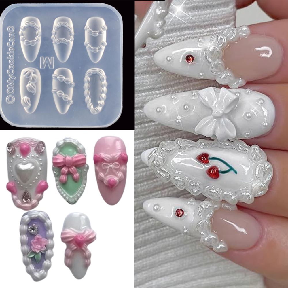 1pc 3D French Cream Nail Art S - Art Craft Template recensione e prezzo