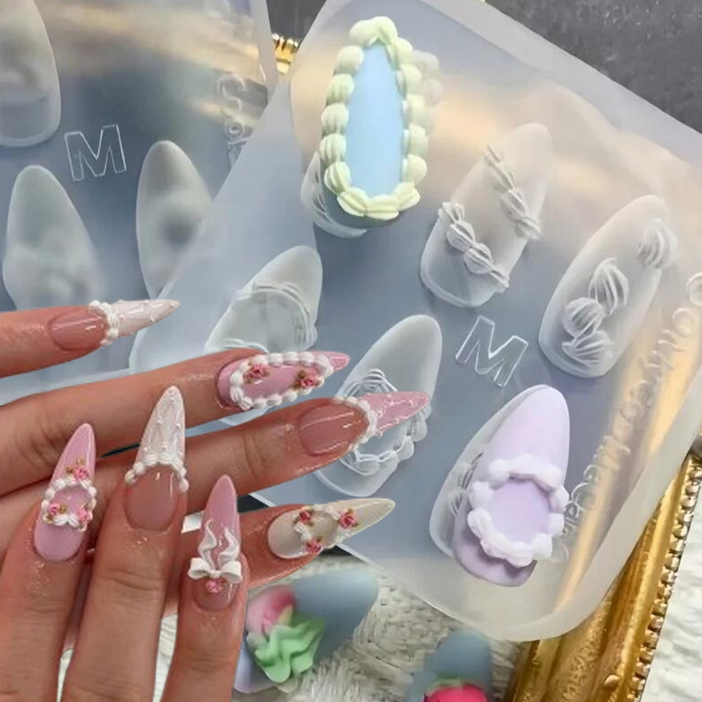1pc 3D French Cream Nail Art S - Art Craft Template recensione e prezzo