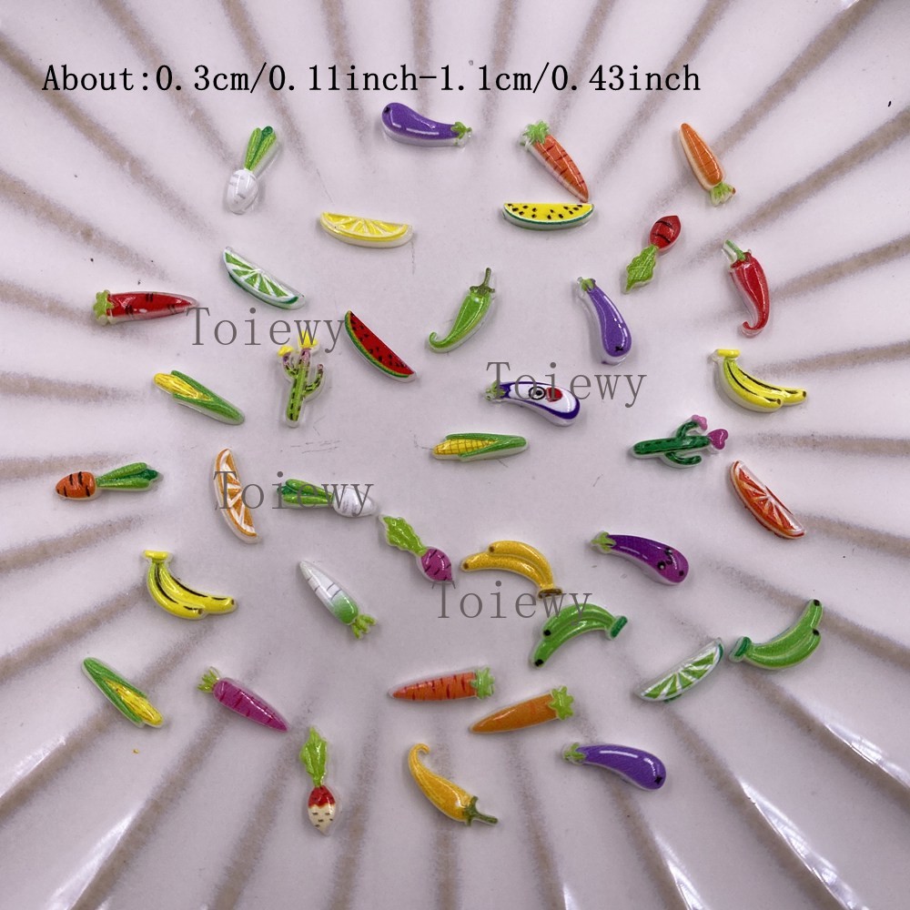 100pcs Resin Colorful Glitter  - Art And Craft Vegetable recensione e prezzo