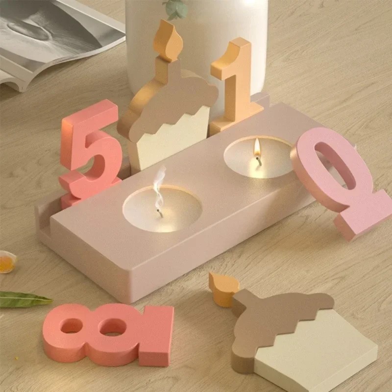 2pc Birthday Cake Silicones Mo - Art Craft Number recensione e prezzo