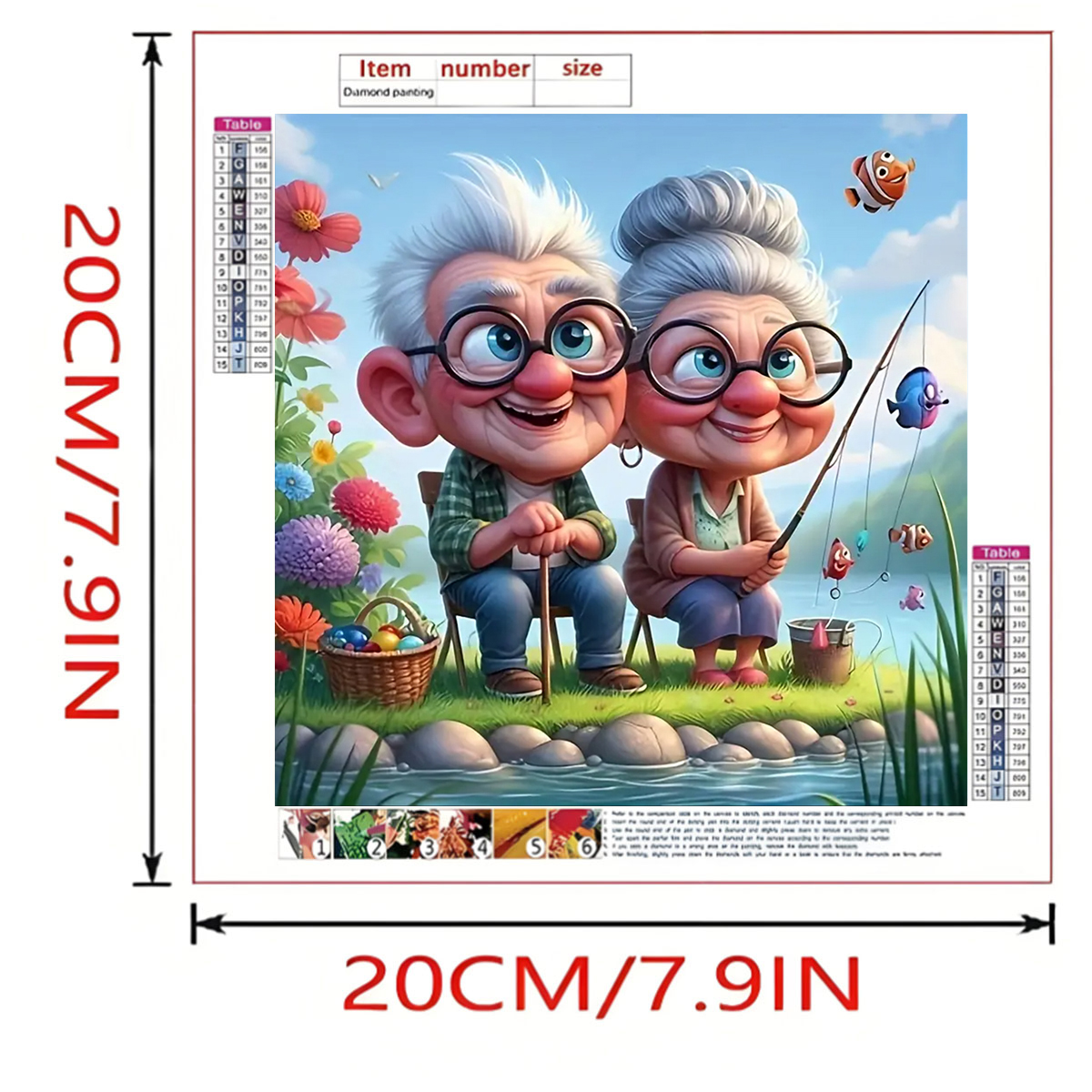 Grandparents Fishing Diamond P - Art Craft Website recensione e prezzo