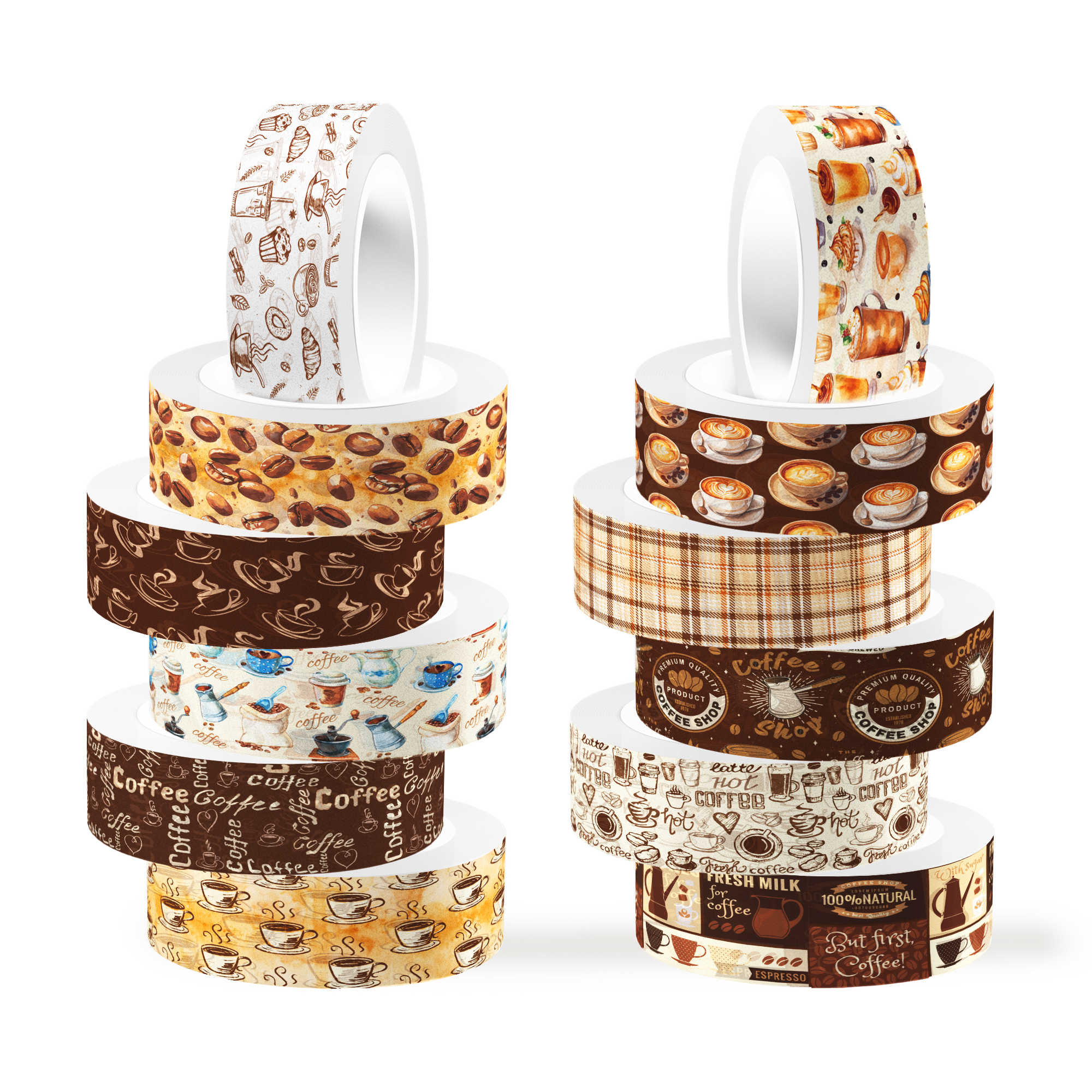 Vintage Coffee Pattern Washi T - Art Craft Background recensione e prezzo