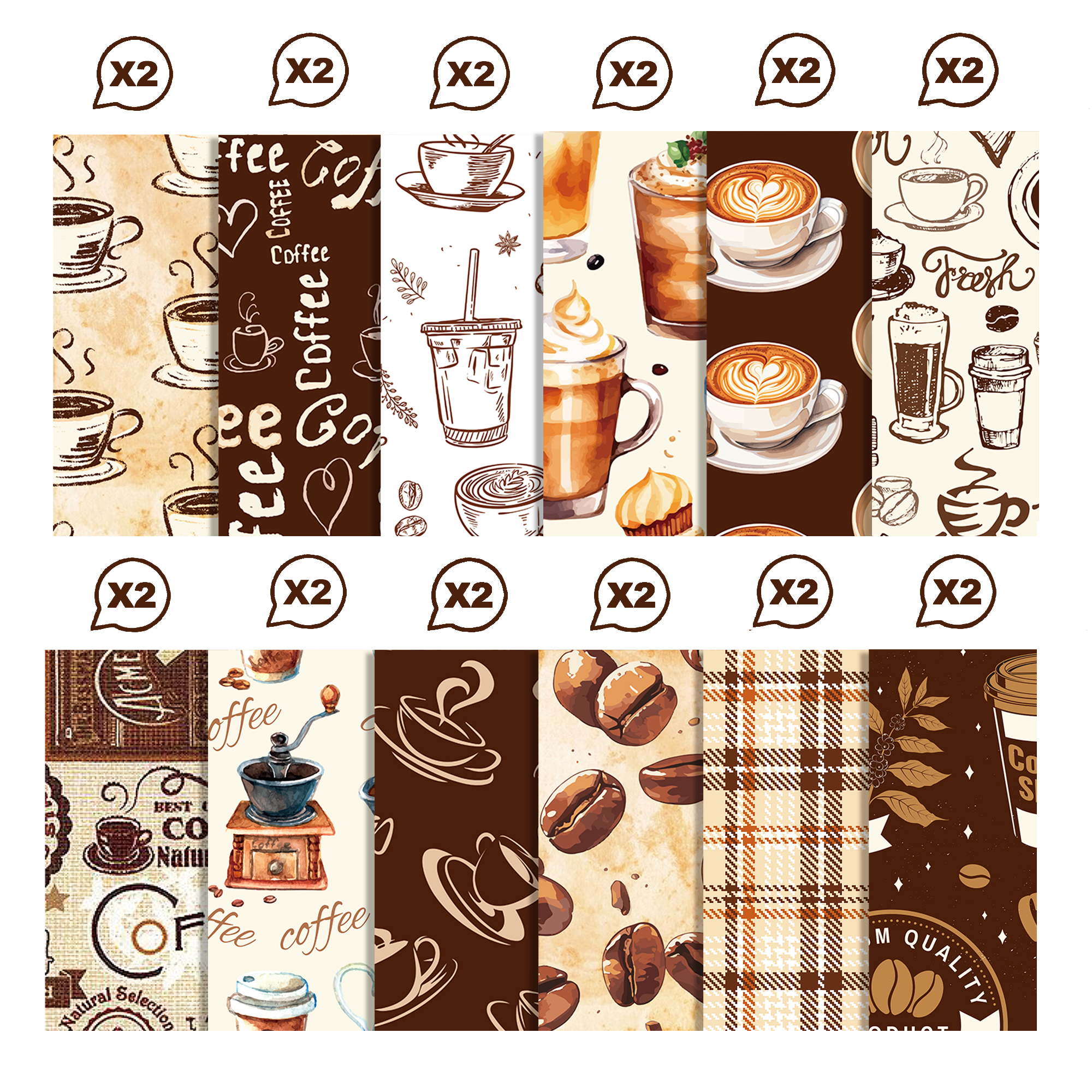 Vintage Coffee Pattern Washi T - Art Craft Background recensione e prezzo
