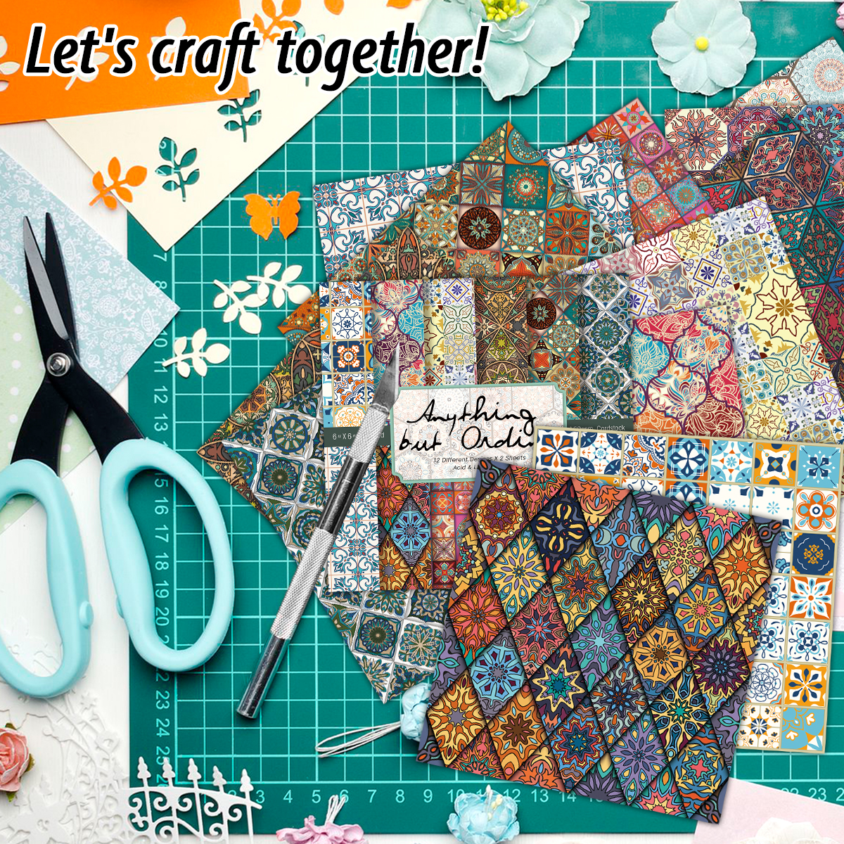 24pcs Fancy Tile Style Art Pap - Unique Art Craft recensione e prezzo